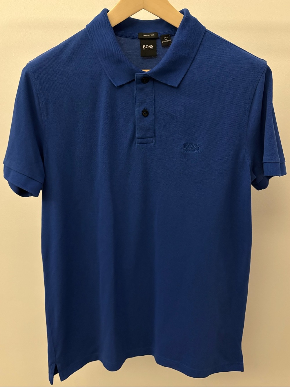 Hugo Boss Polo Shirt S/S Pima Cotton Royal Blue Large
